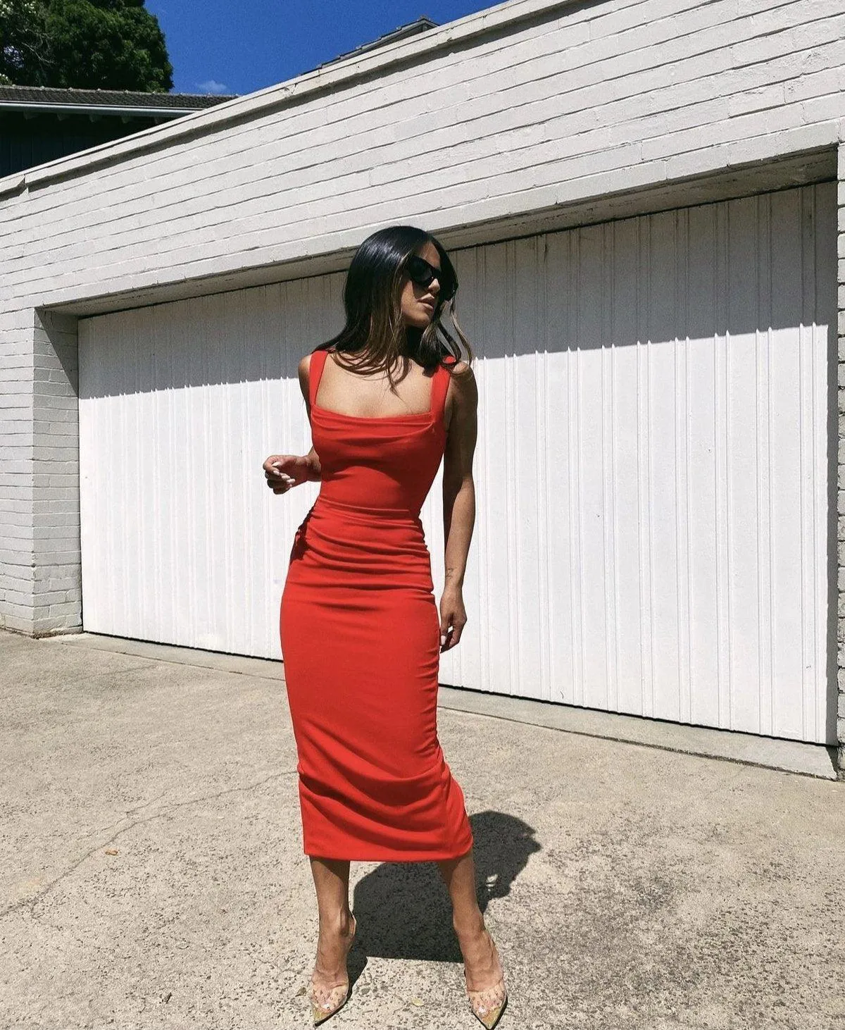 Marbella Dress - Cherry Red