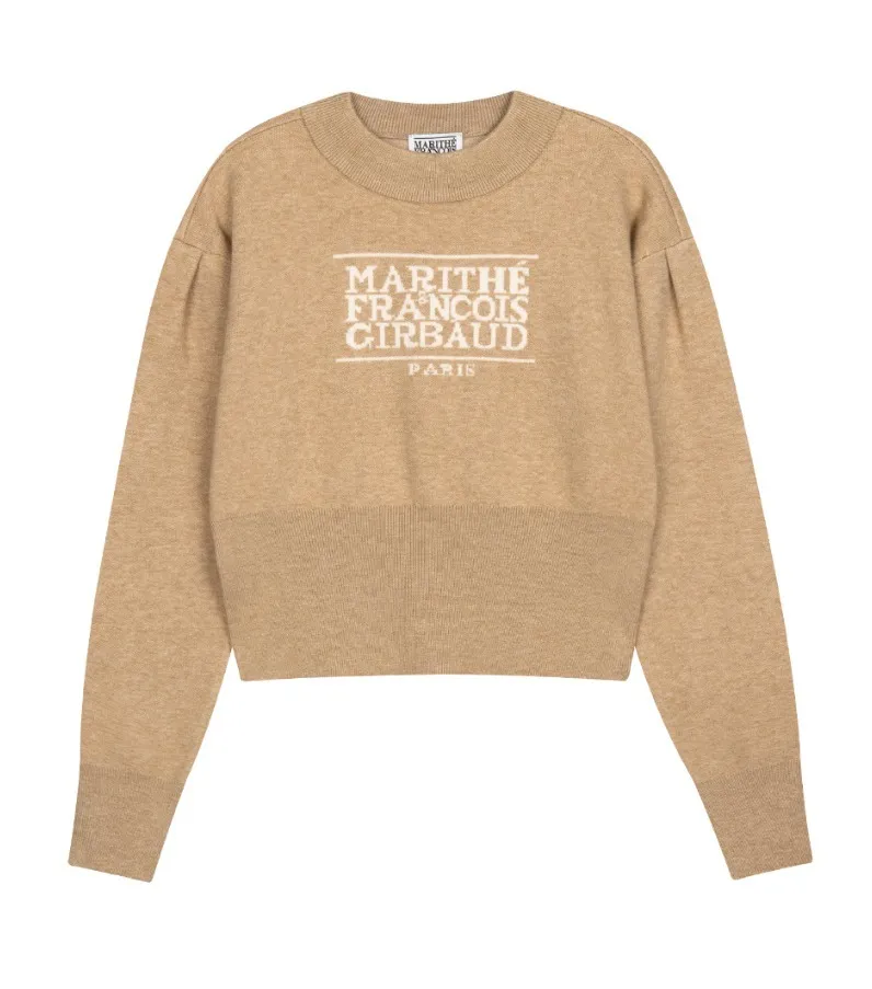 Marithe + Francois Girbaud  |[MARITHE]★W CLASSIC LOGO CROP KNIT