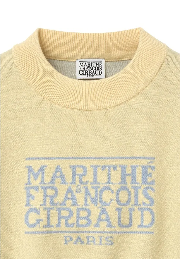 Marithe + Francois Girbaud  |[MARITHE]★W CLASSIC LOGO CROP KNIT