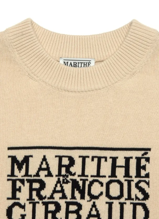 Marithe + Francois Girbaud  |[MARITHE]★W CLASSIC LOGO HALF KNIT