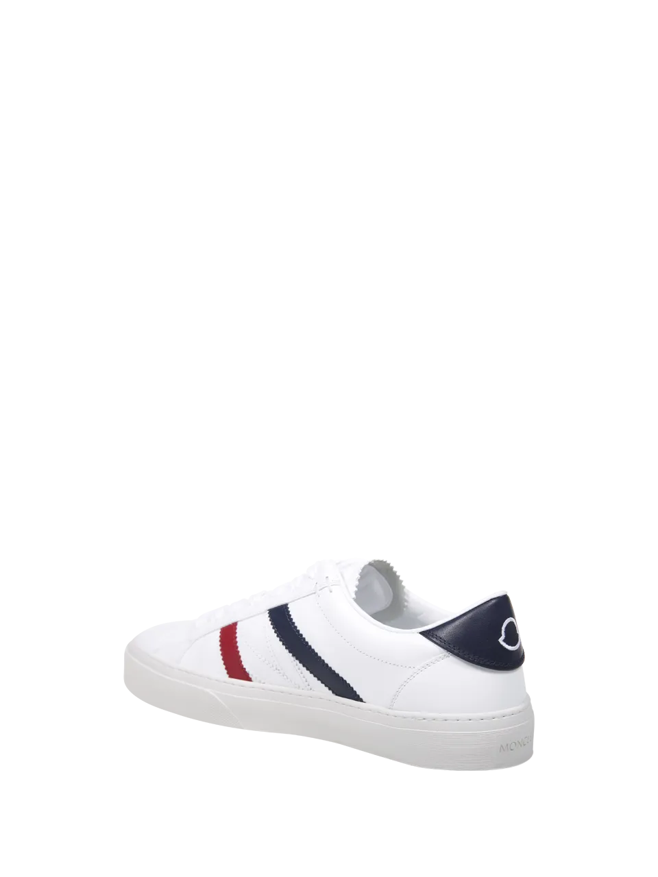 MEN MONCLER WHITE REAL LEATHER MONACO2 SNEAKERS