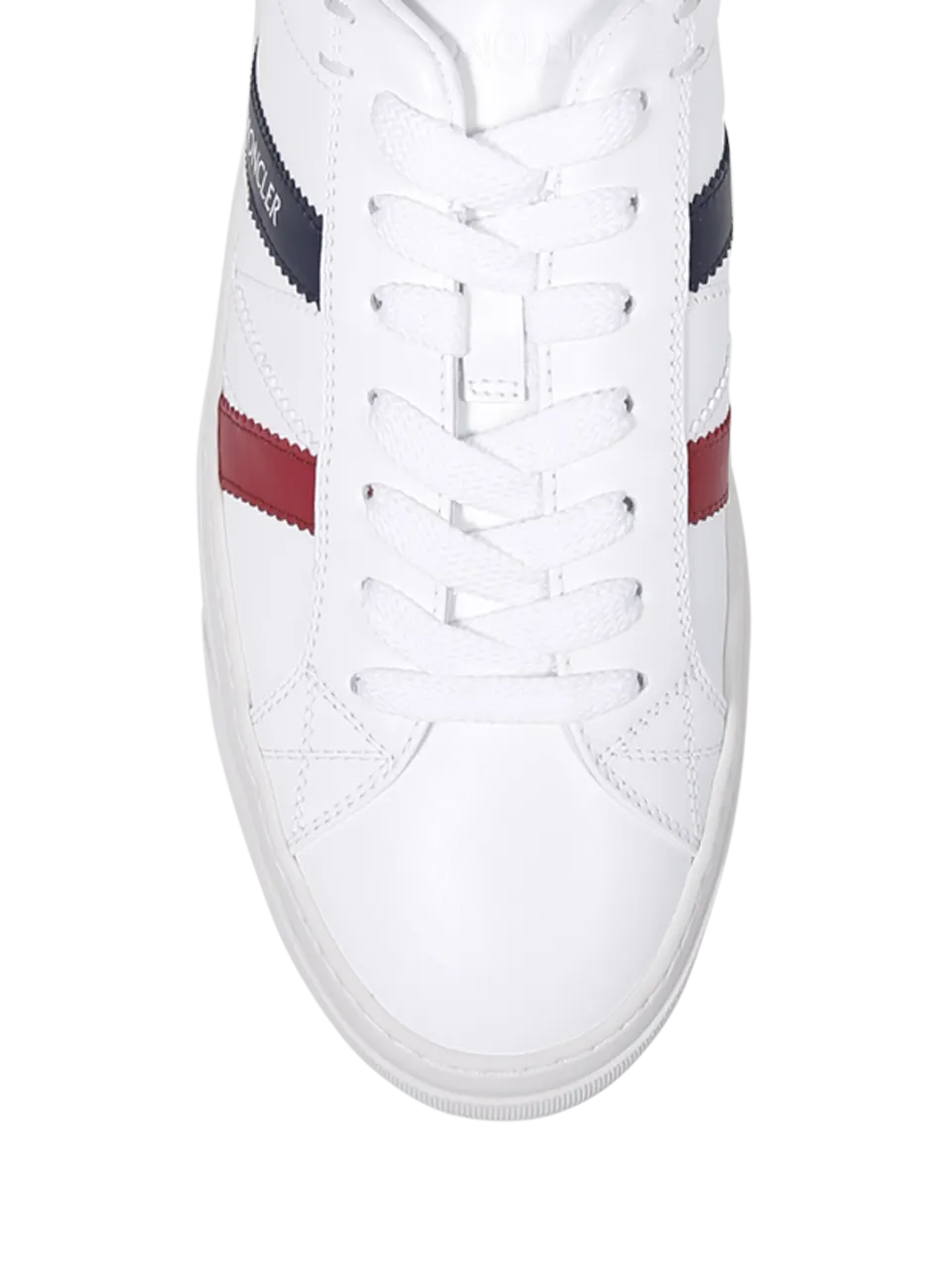 MEN MONCLER WHITE REAL LEATHER MONACO2 SNEAKERS