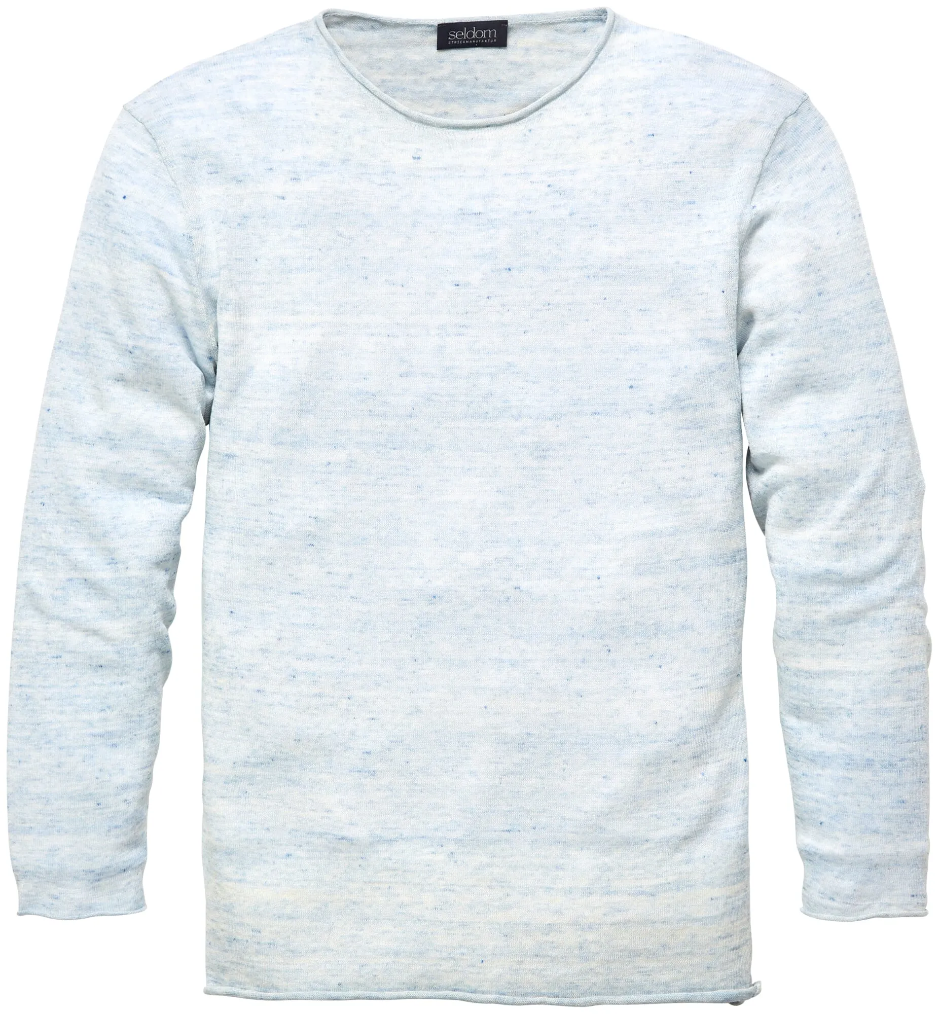 Mens knit sweater, Bleumelange | Manufactum