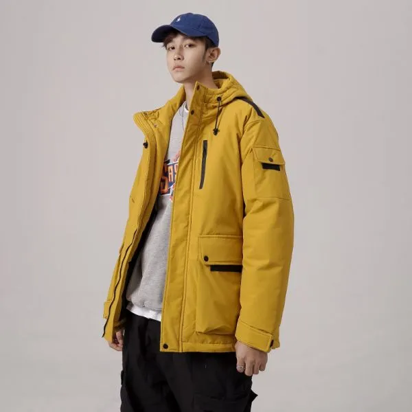 Men's oversized hooded parka