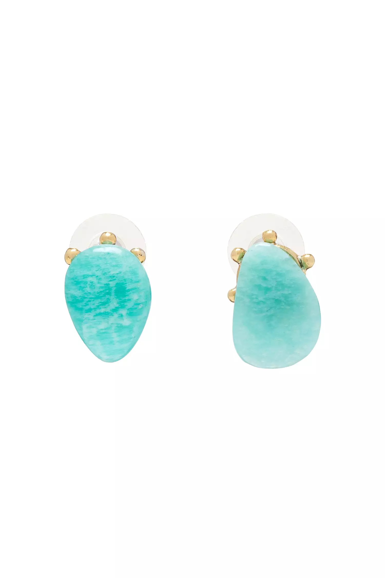 Mini Stone Stud - Amazonite