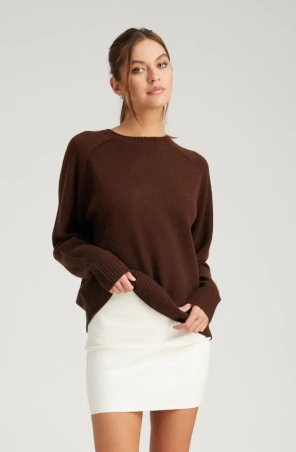 Mocha Cashmere Boyfriend Sweater