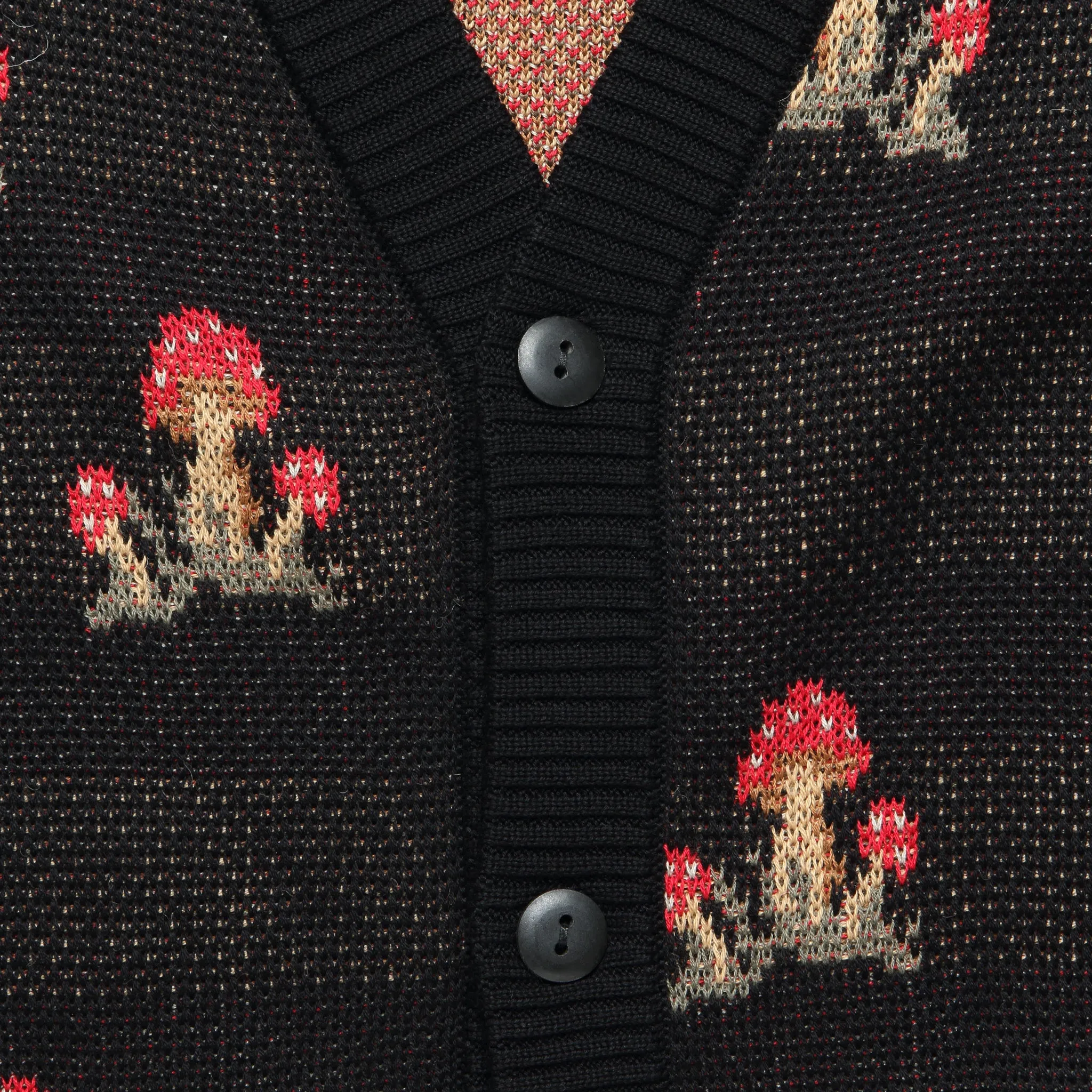 Mushroom K12 Cardigan - Black