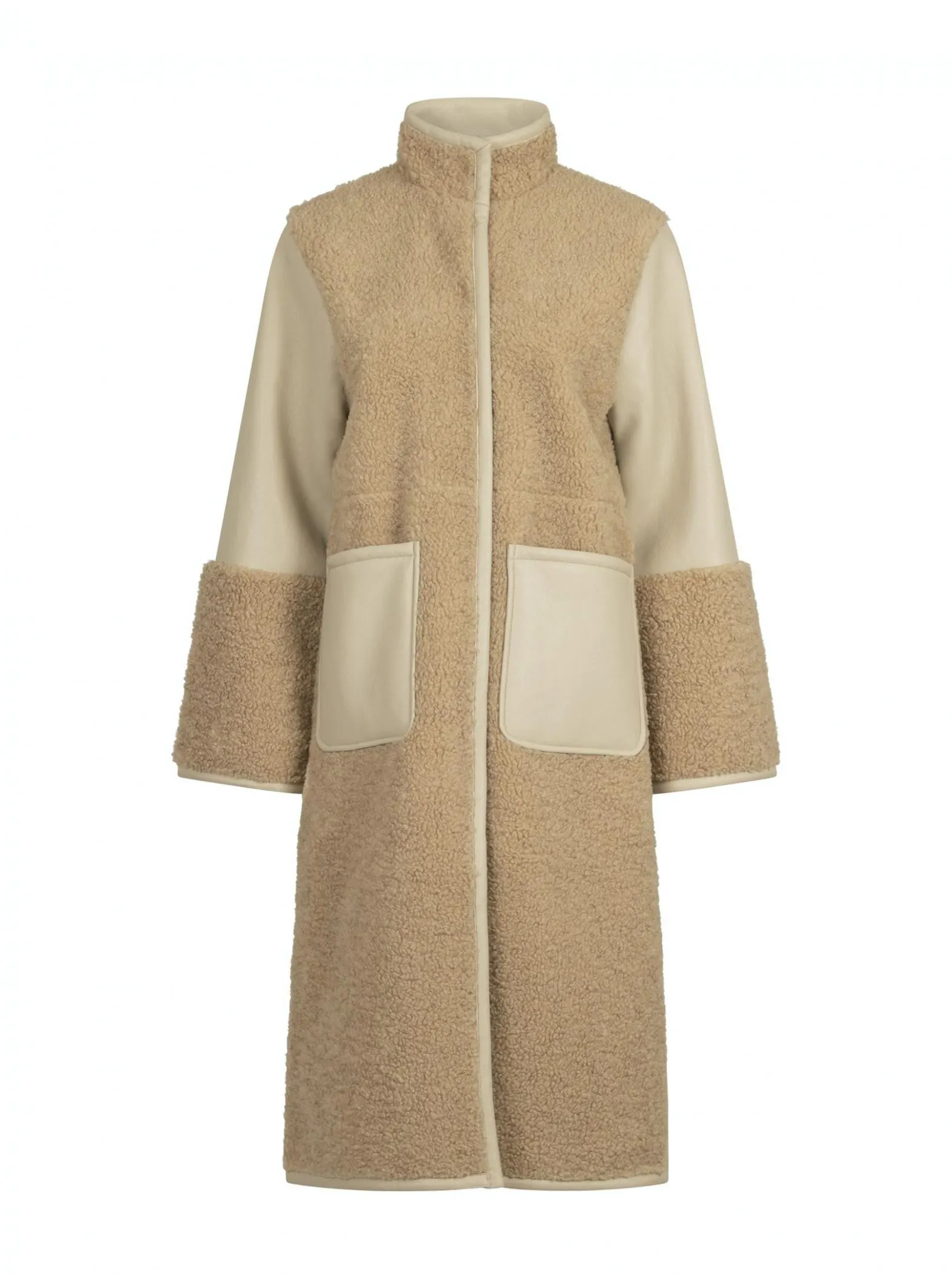 NEO NOIR COAT SAKURA TEDDY LIGHT TAUPE