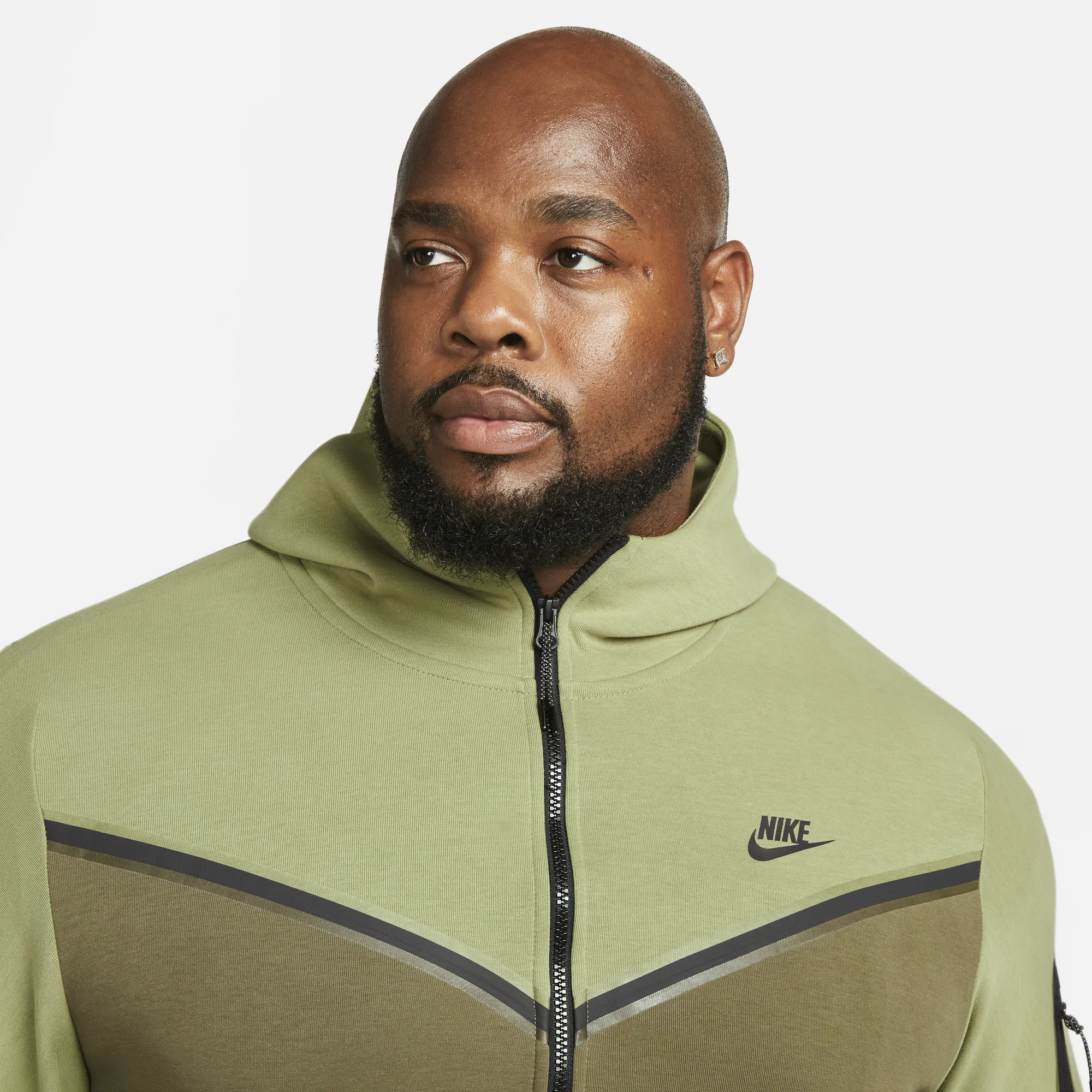 Nike Sportswear Tech Fleece Alligator Green Full-Zip Hoodie