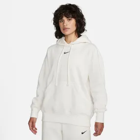 Nike Sportswear Women's Plush White Oversized Pullover Hoodie