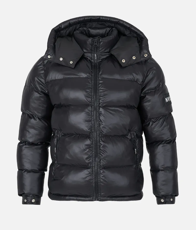 Nvlty Shiny Puffer Jacket Black | Upto 30% Off