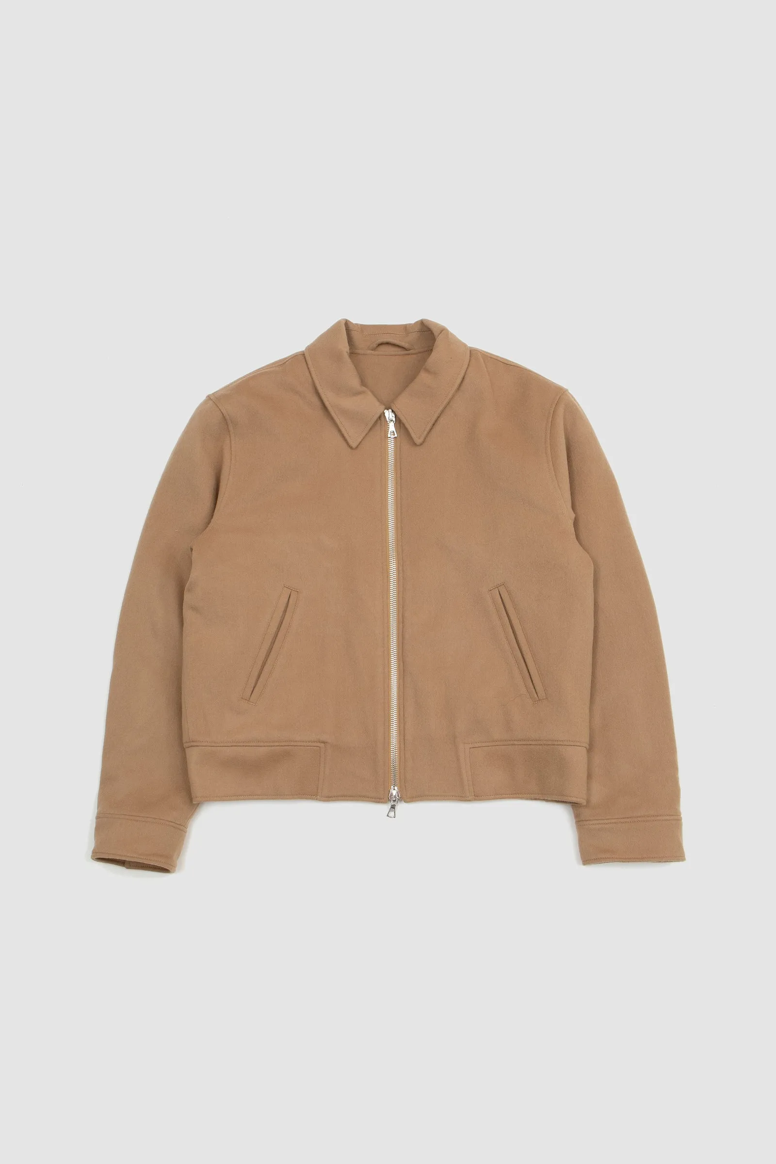 Officine Generale Matty Italian Soft Wool Bomber Sepia