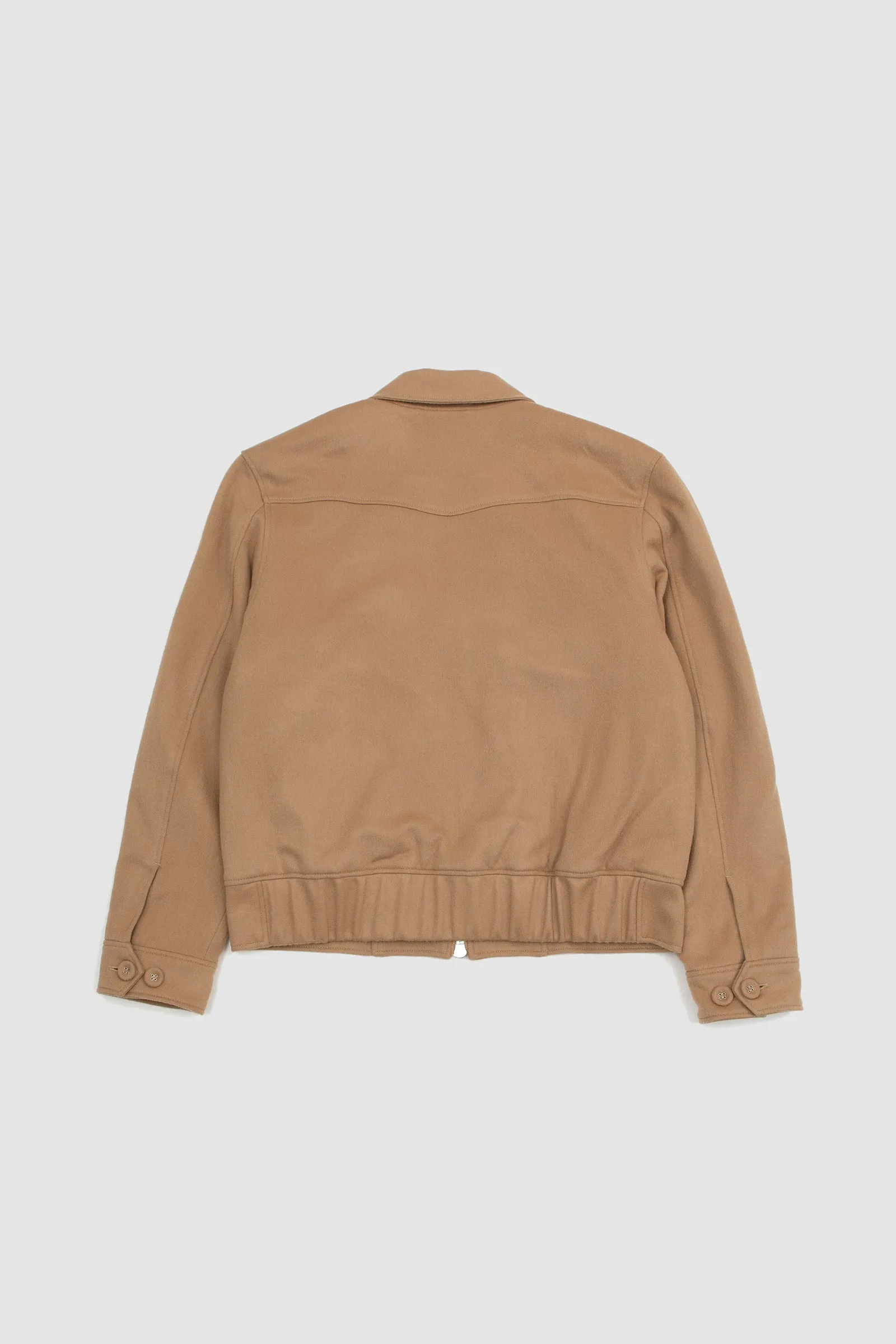 Officine Generale Matty Italian Soft Wool Bomber Sepia