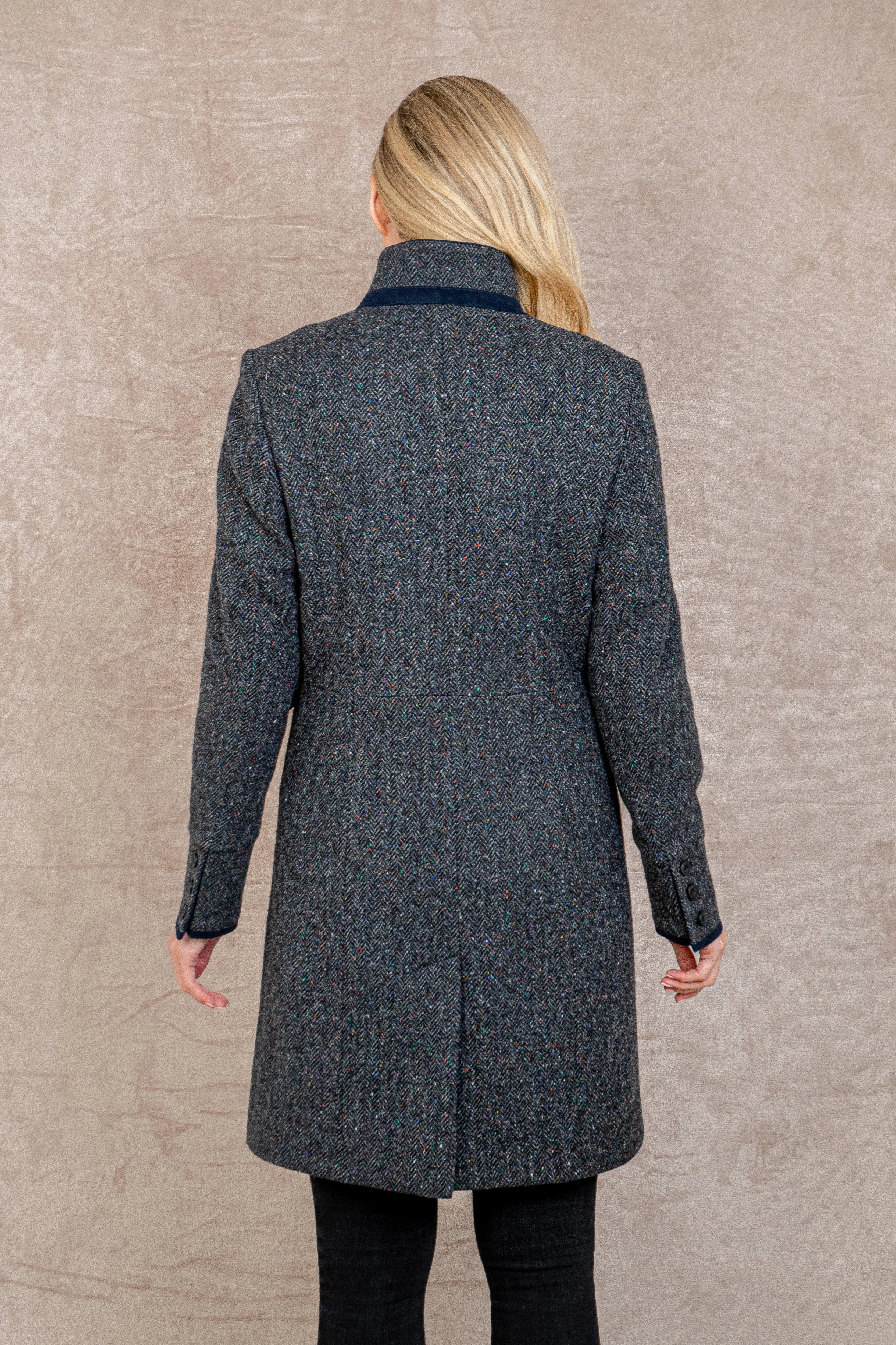 Pamela Tweed Coat - Donegal Slate