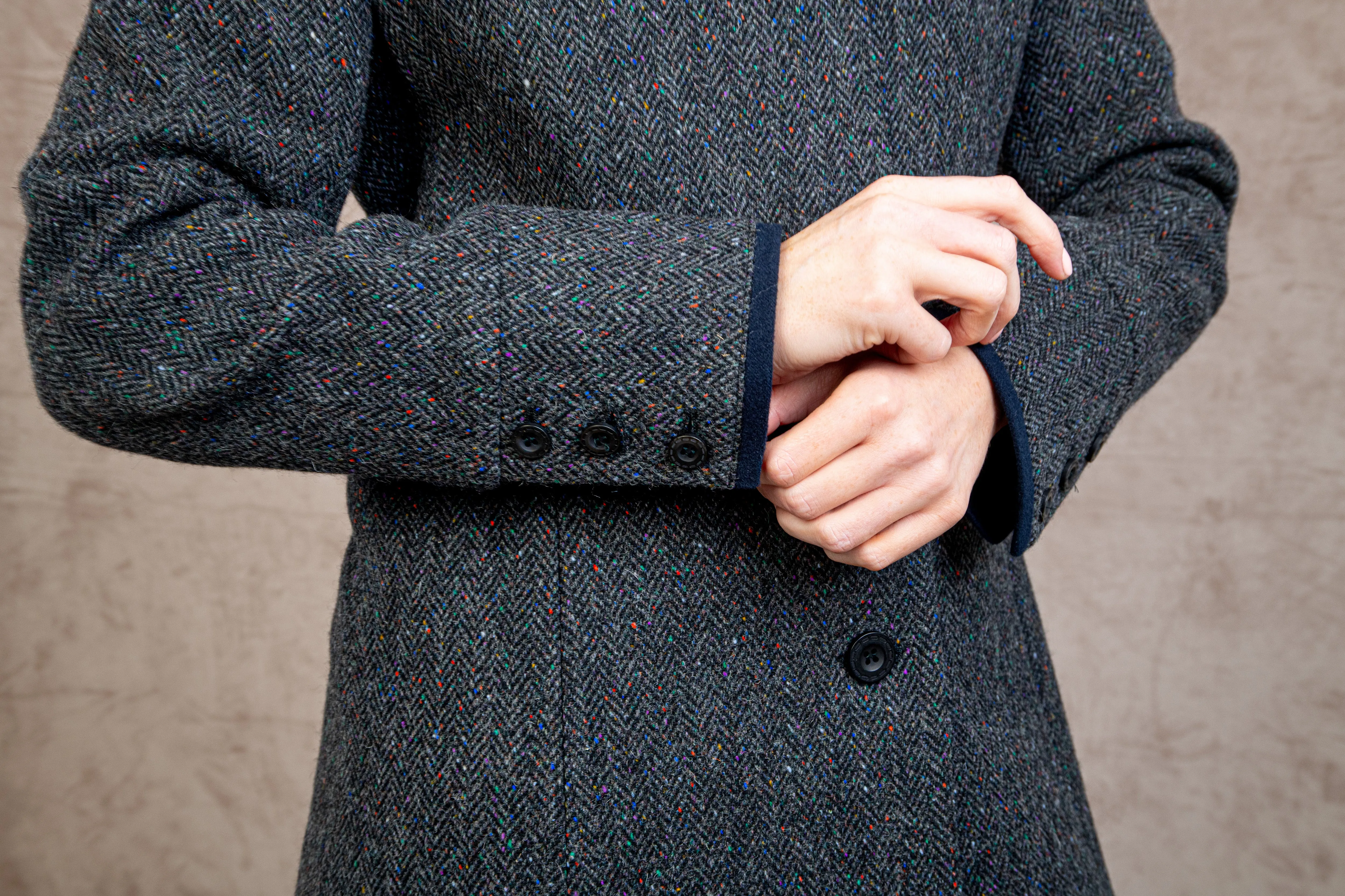 Pamela Tweed Coat - Donegal Slate