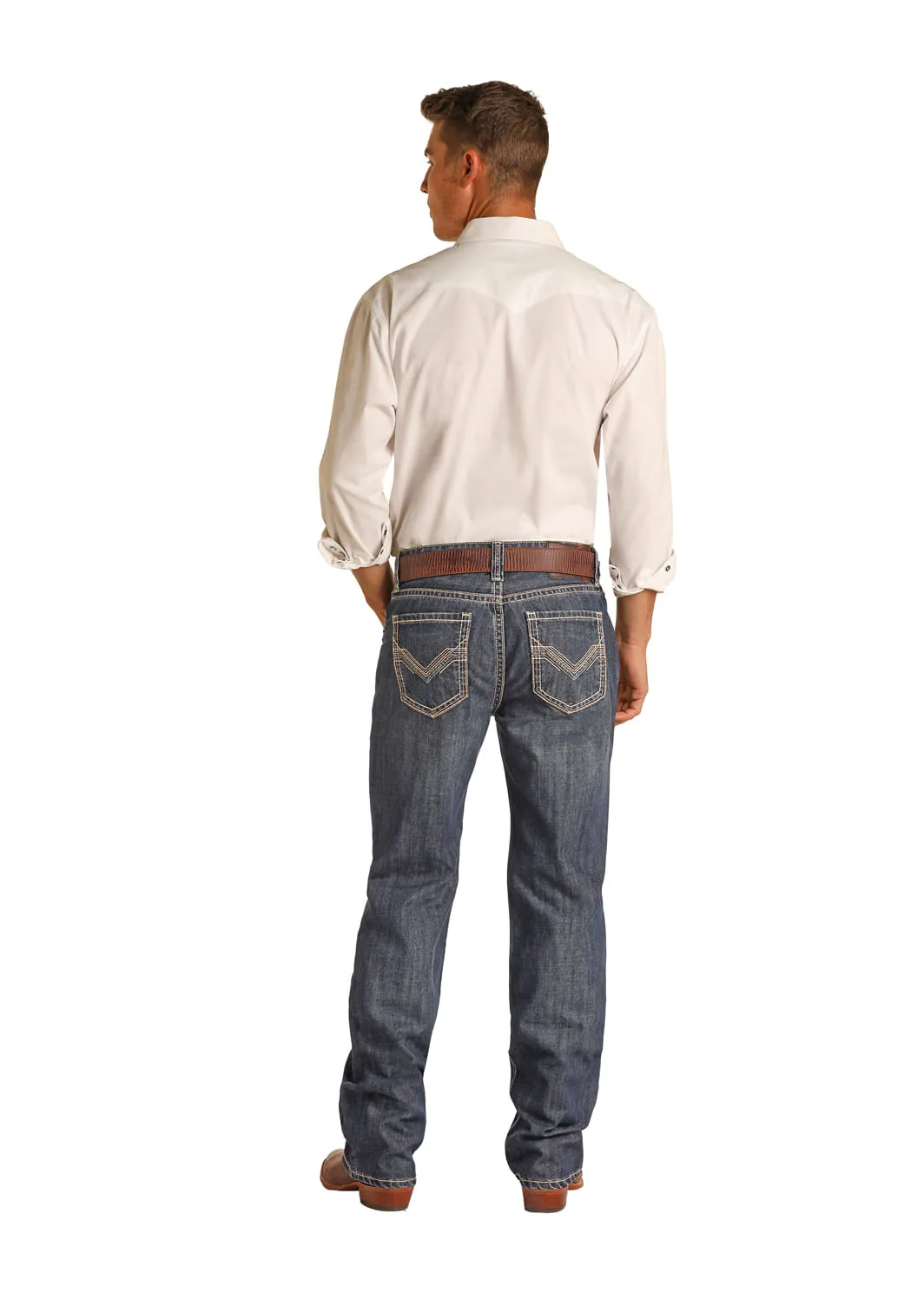 Panhandle Slim Mens Double Barrel Dark Vintage Jeans