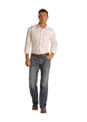 Panhandle Slim Mens Raised Denim V Pistol Jeans