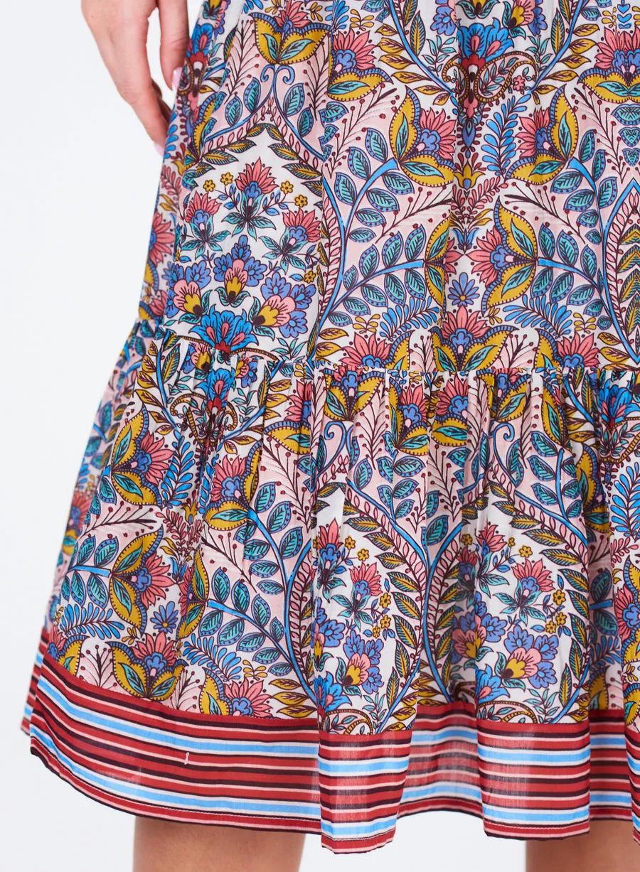 PIA PRINT MIDI SKIRT