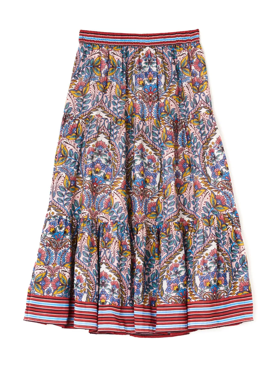 PIA PRINT MIDI SKIRT