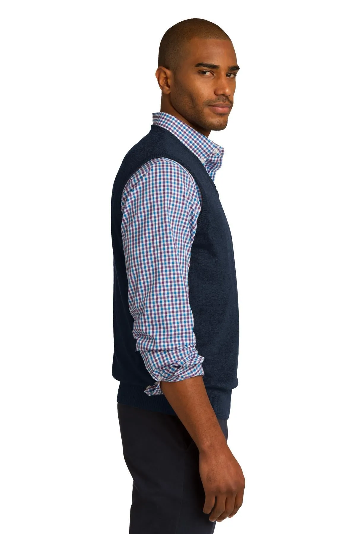 Port Authority Sweater Vest SW286 Navy