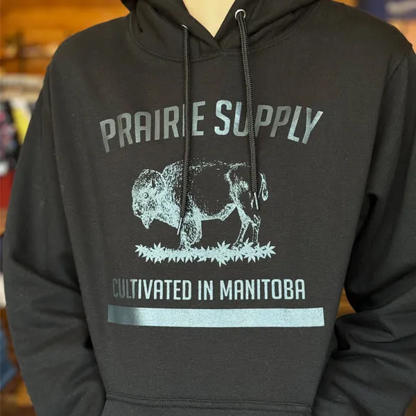 Prairie Supply Company Hoodies - Cultivated In Manitoba - Black/Black