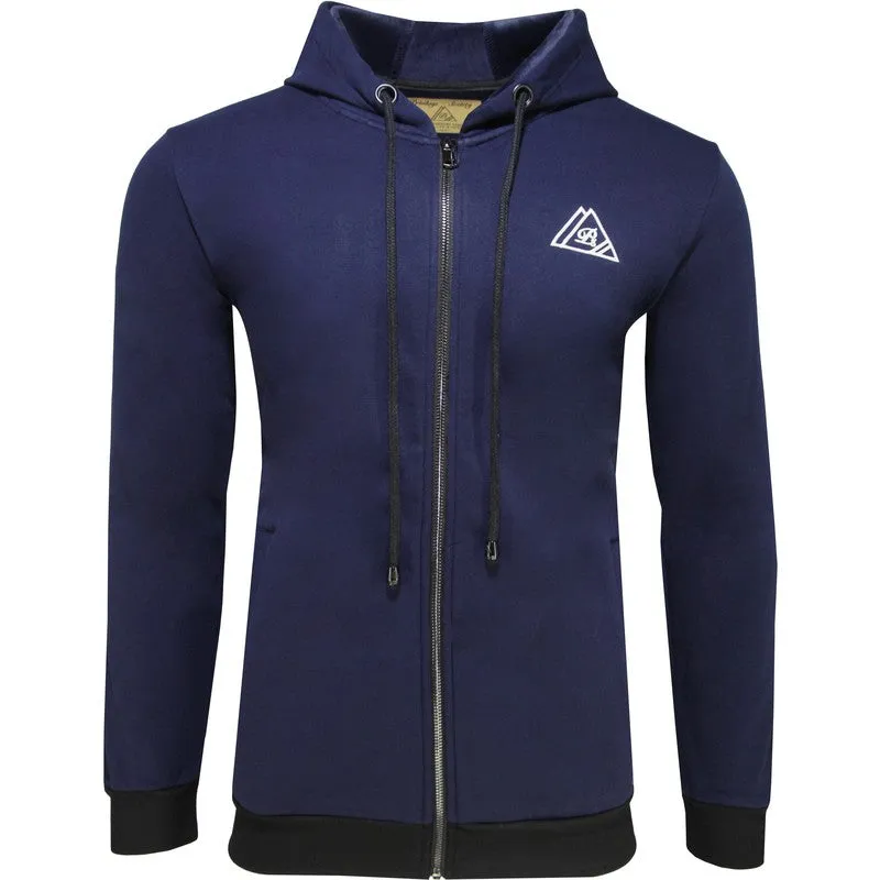 Premium 40 Below Velour Logo Hoodie PS9230201 , Navy / White