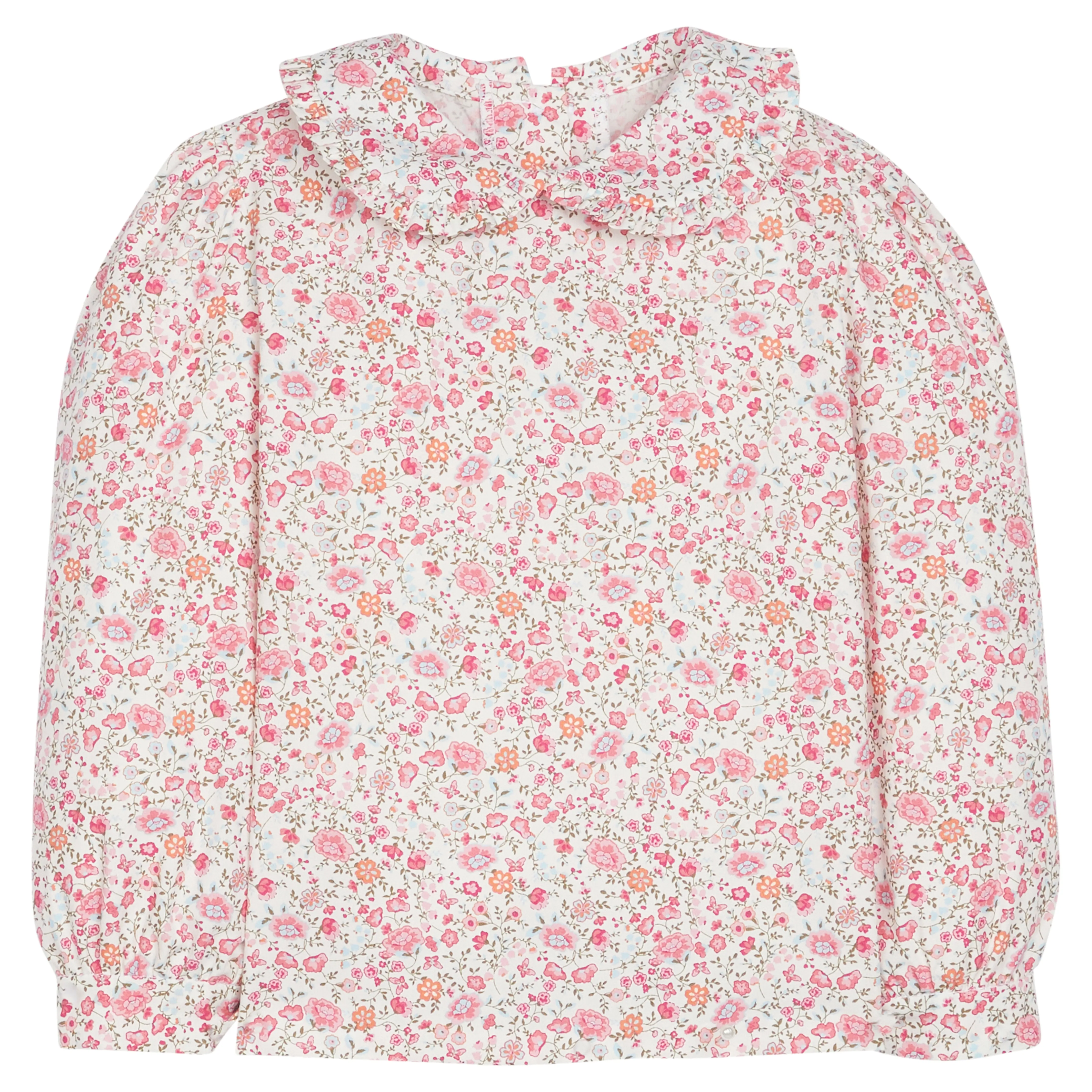 Ruffled Peter Pan Blouse- Pemberley Floral