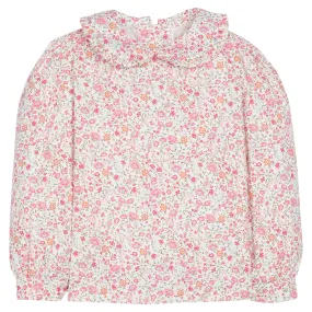 Ruffled Peter Pan Blouse- Pemberley Floral