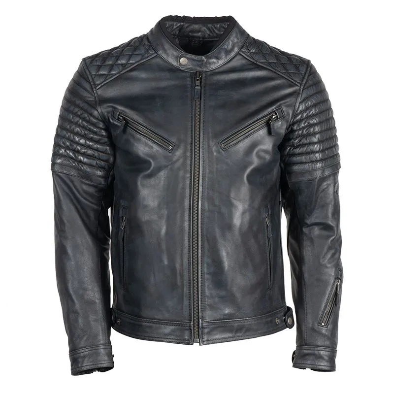 Shop Sleek Black Biker Leather Jacket for Men