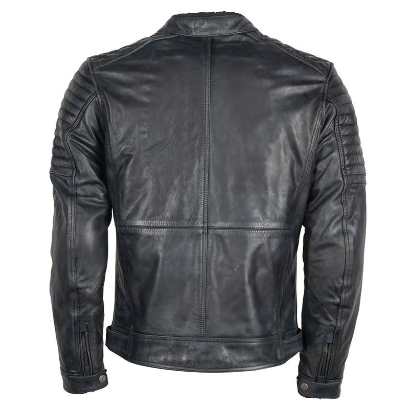 Shop Sleek Black Biker Leather Jacket for Men