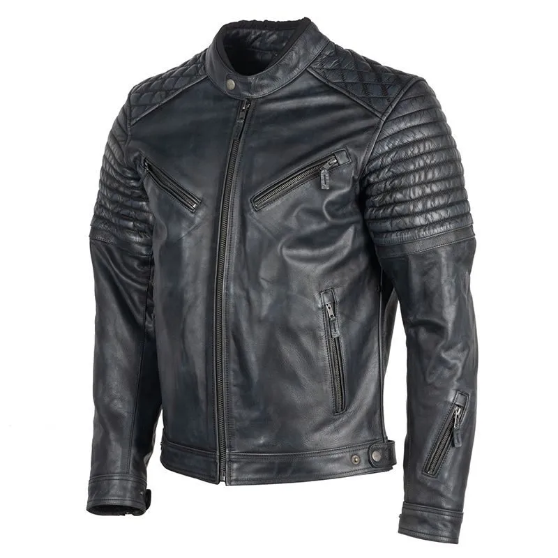 Shop Sleek Black Biker Leather Jacket for Men