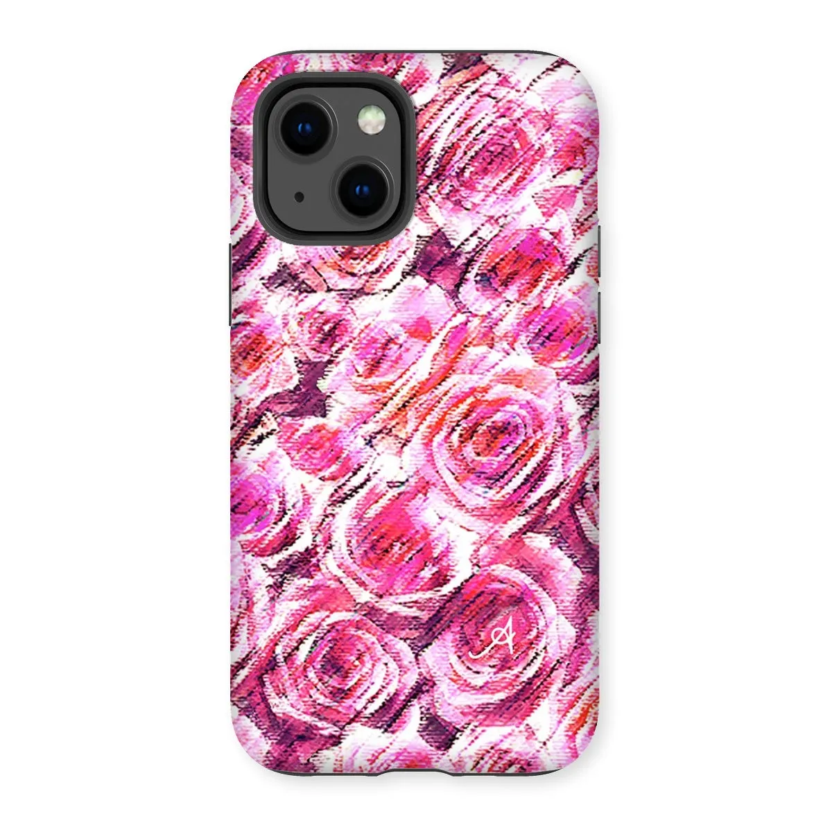 Textured Roses Pink Amanya Design Tough Phone Case