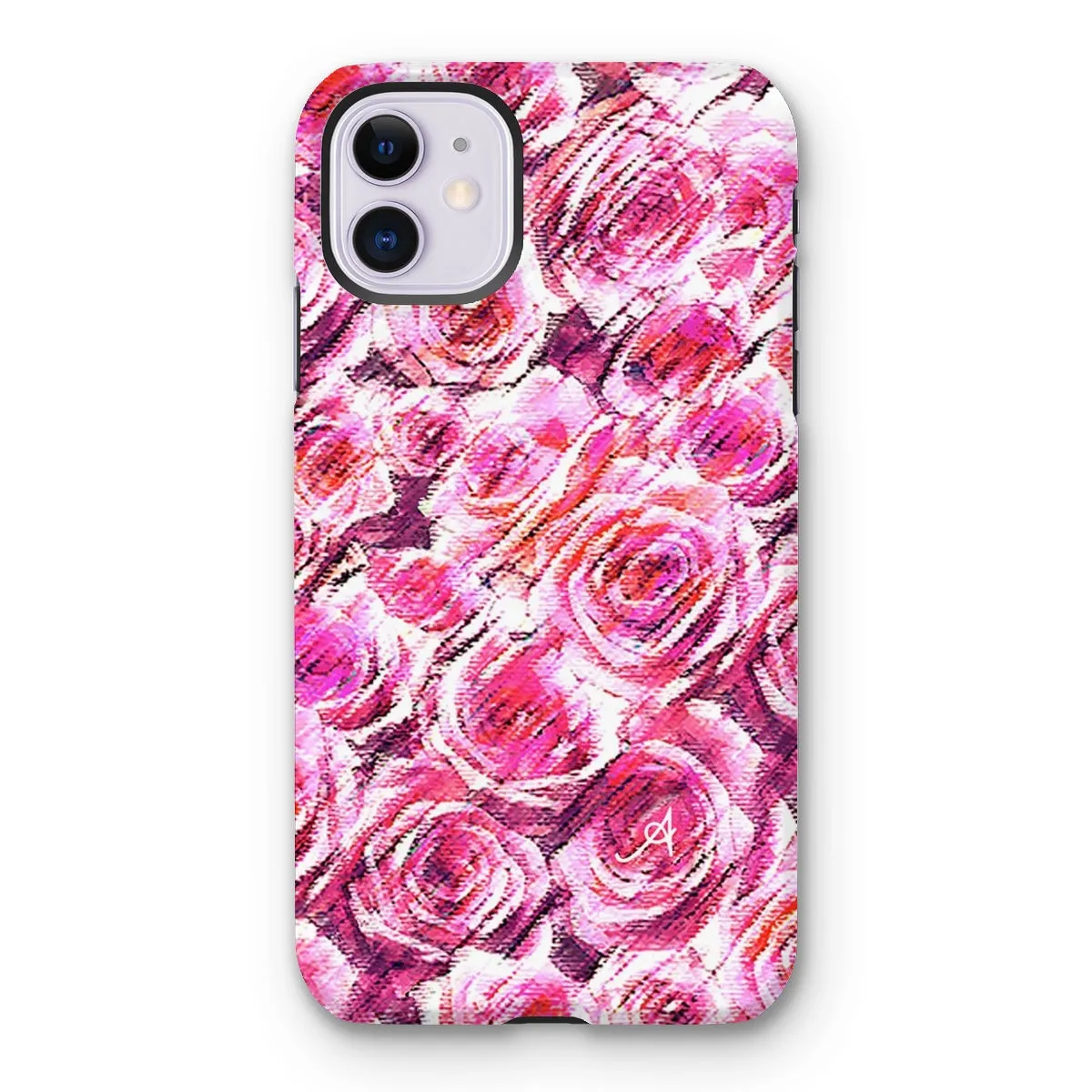 Textured Roses Pink Amanya Design Tough Phone Case