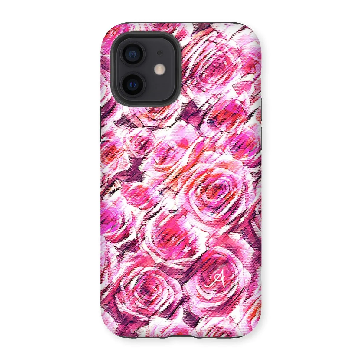 Textured Roses Pink Amanya Design Tough Phone Case