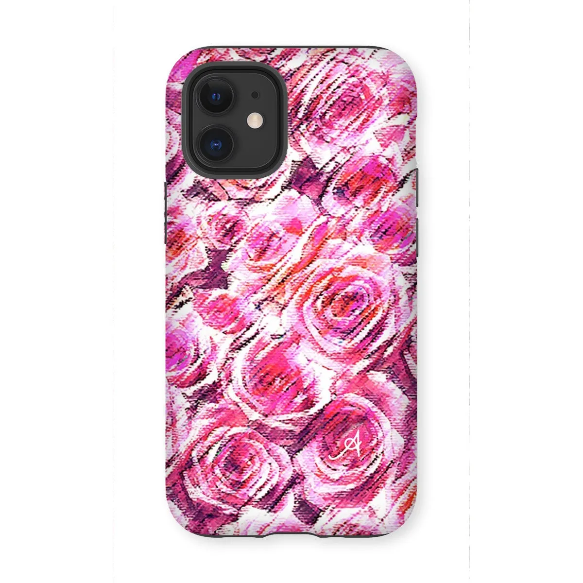 Textured Roses Pink Amanya Design Tough Phone Case