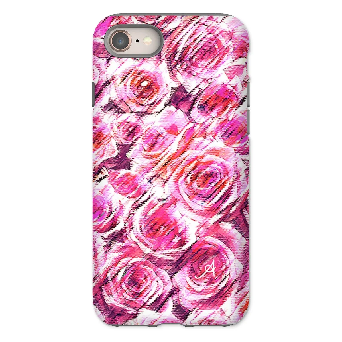 Textured Roses Pink Amanya Design Tough Phone Case