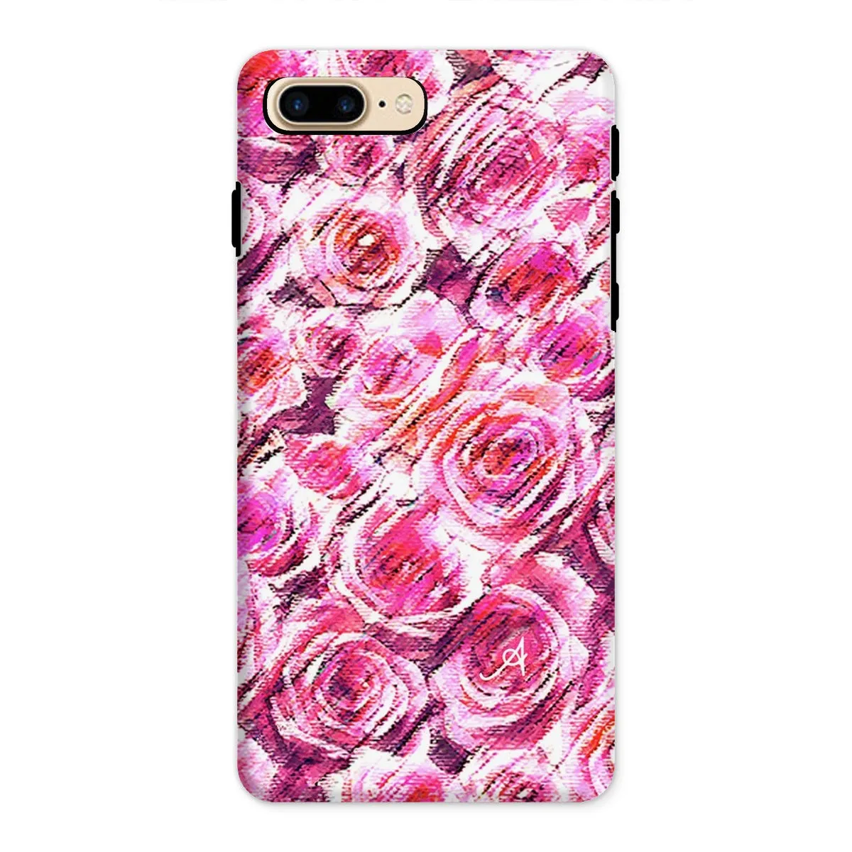 Textured Roses Pink Amanya Design Tough Phone Case