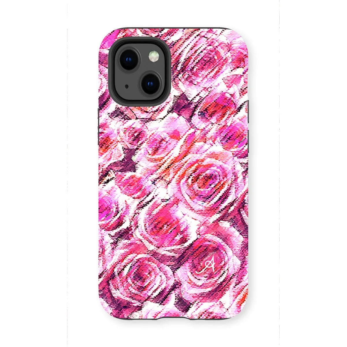 Textured Roses Pink Amanya Design Tough Phone Case