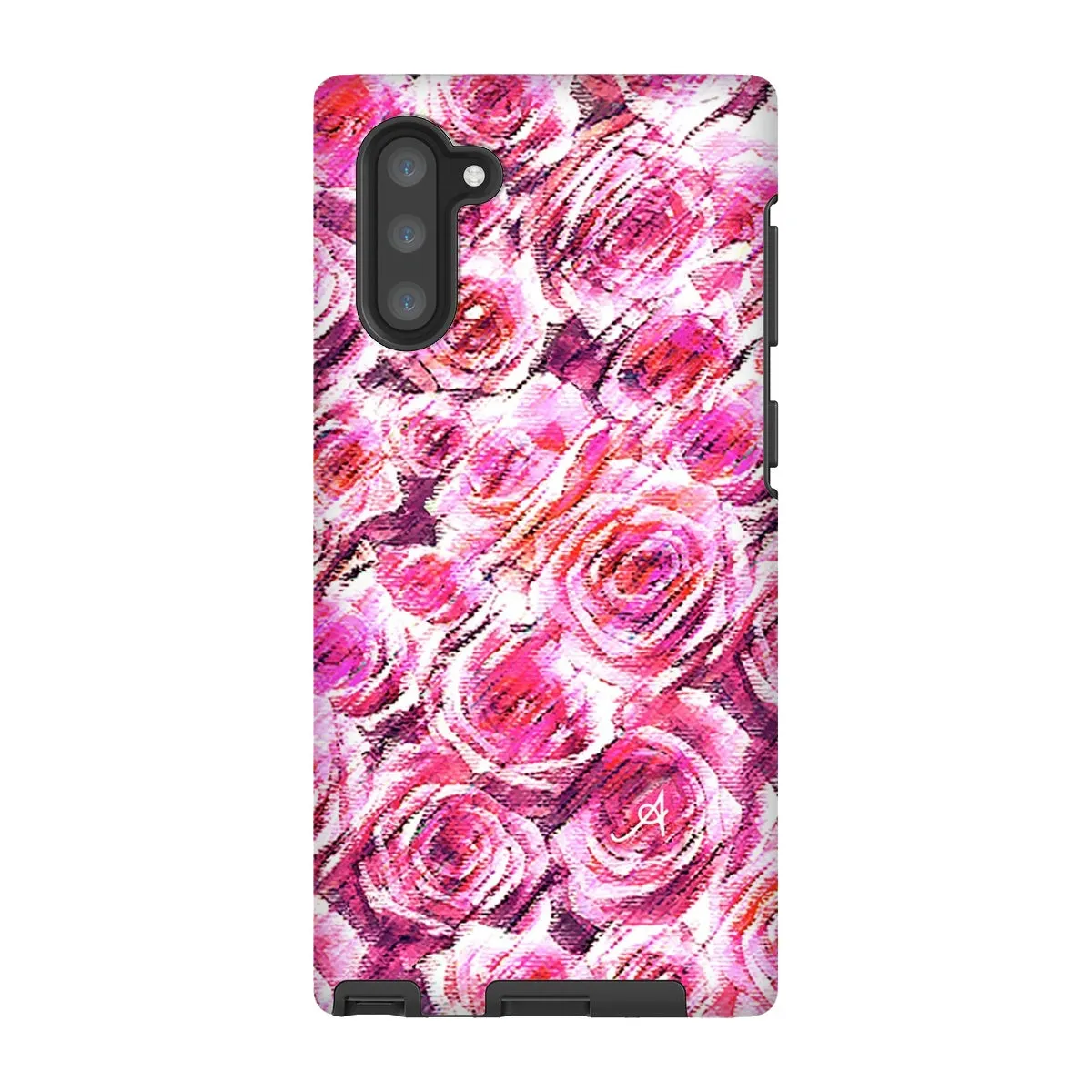 Textured Roses Pink Amanya Design Tough Phone Case