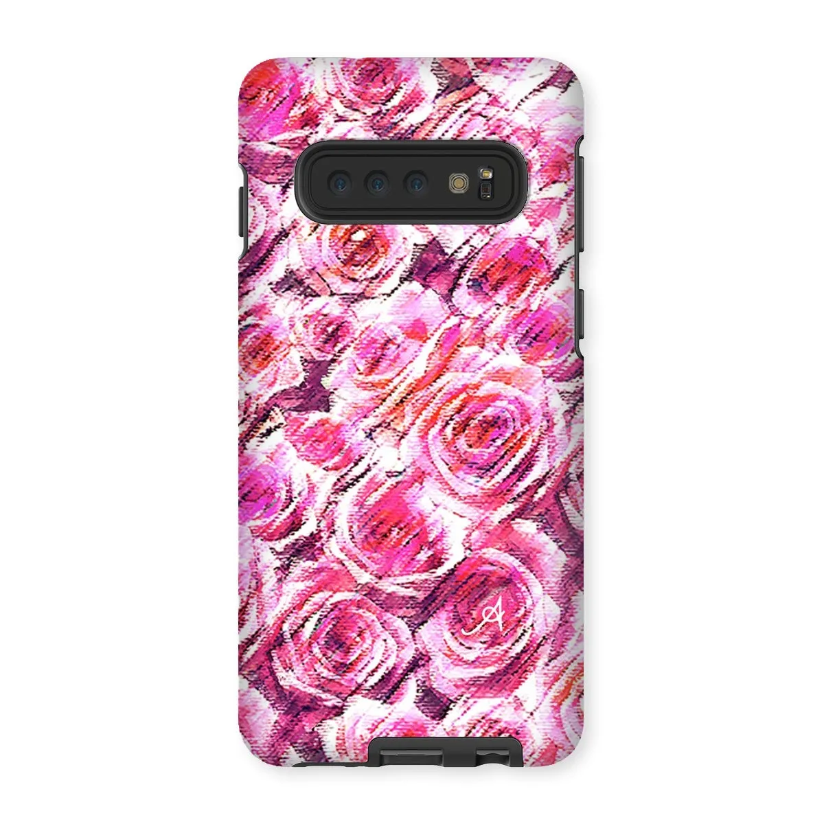 Textured Roses Pink Amanya Design Tough Phone Case