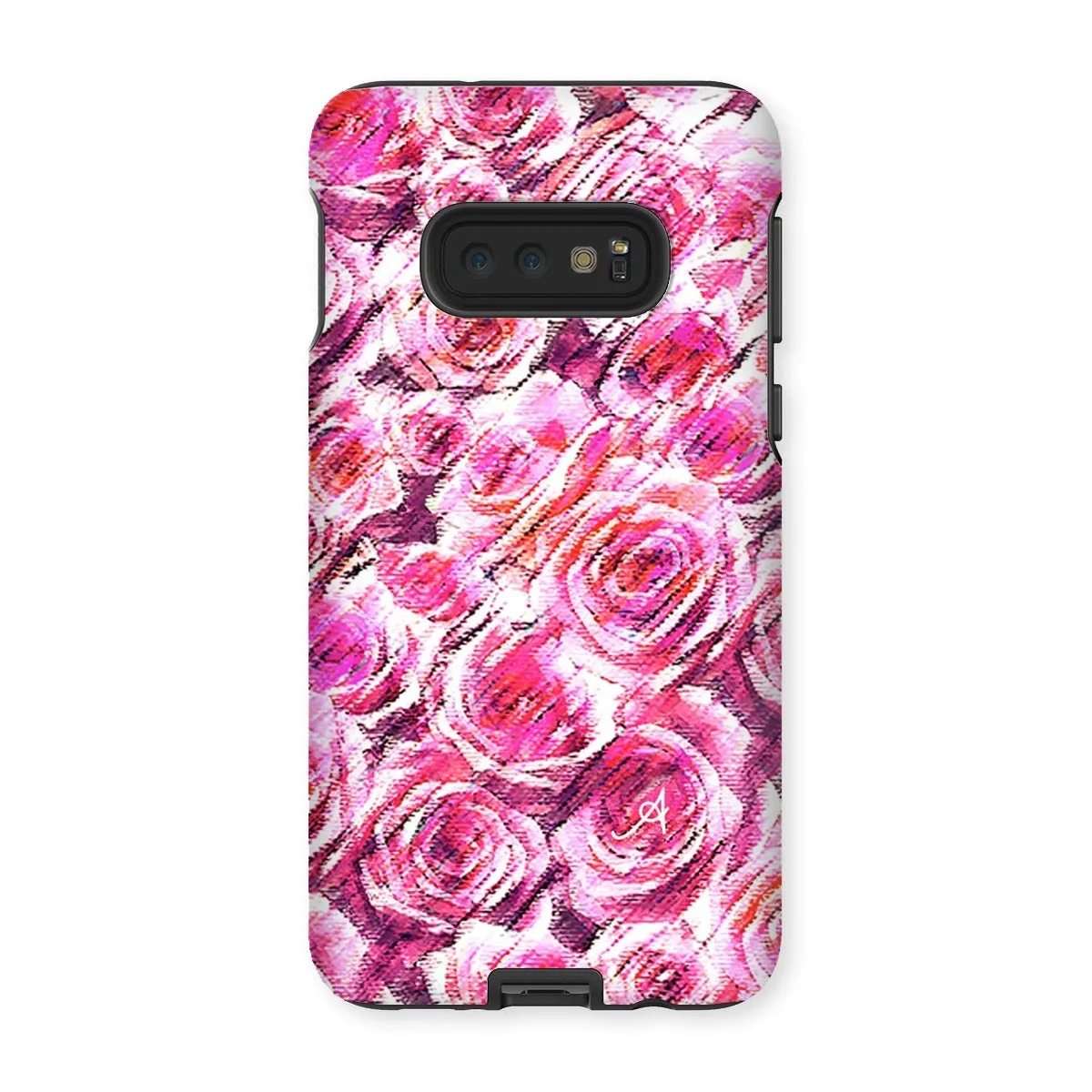 Textured Roses Pink Amanya Design Tough Phone Case