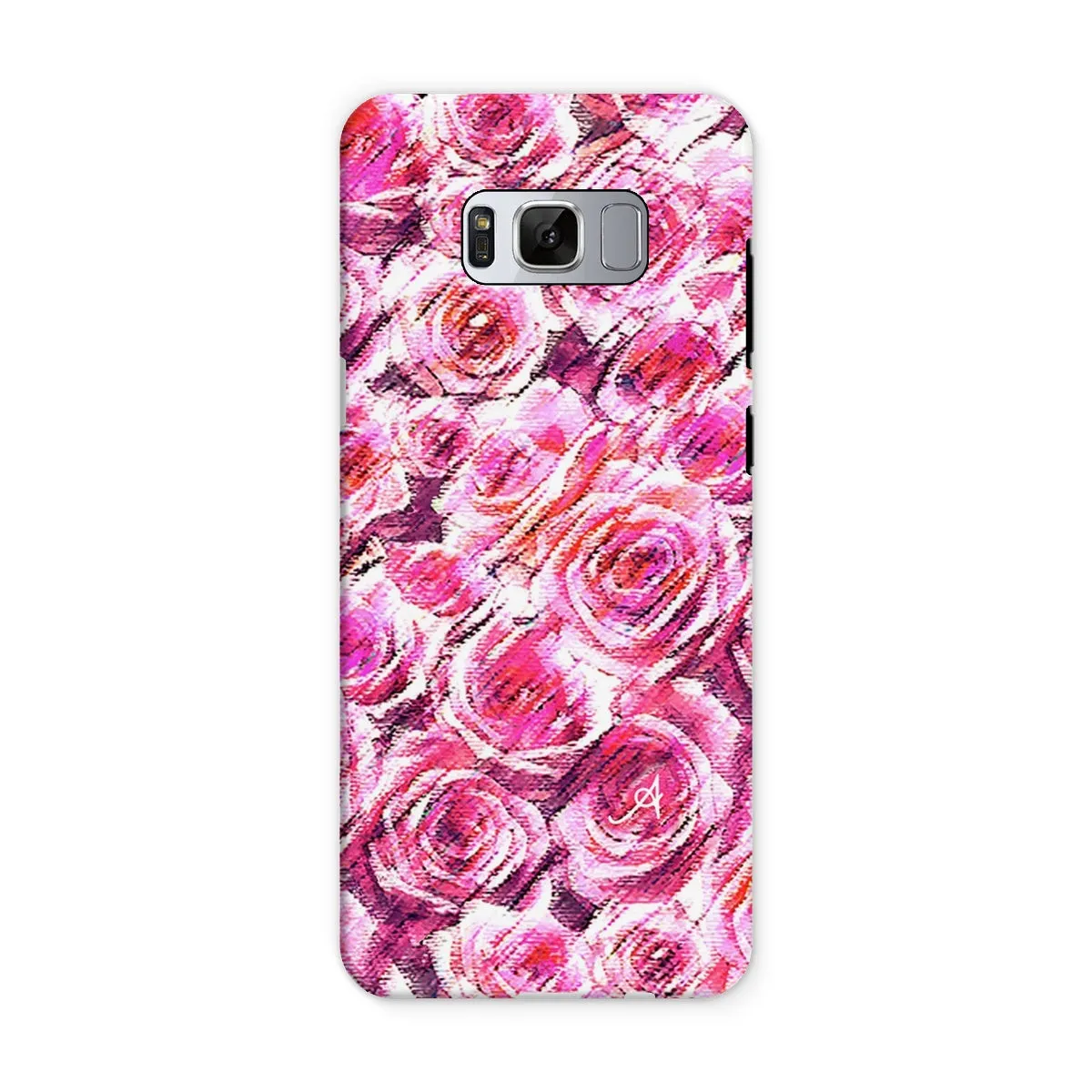 Textured Roses Pink Amanya Design Tough Phone Case