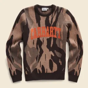 University Script Sweater - Camo Unite/Copperton