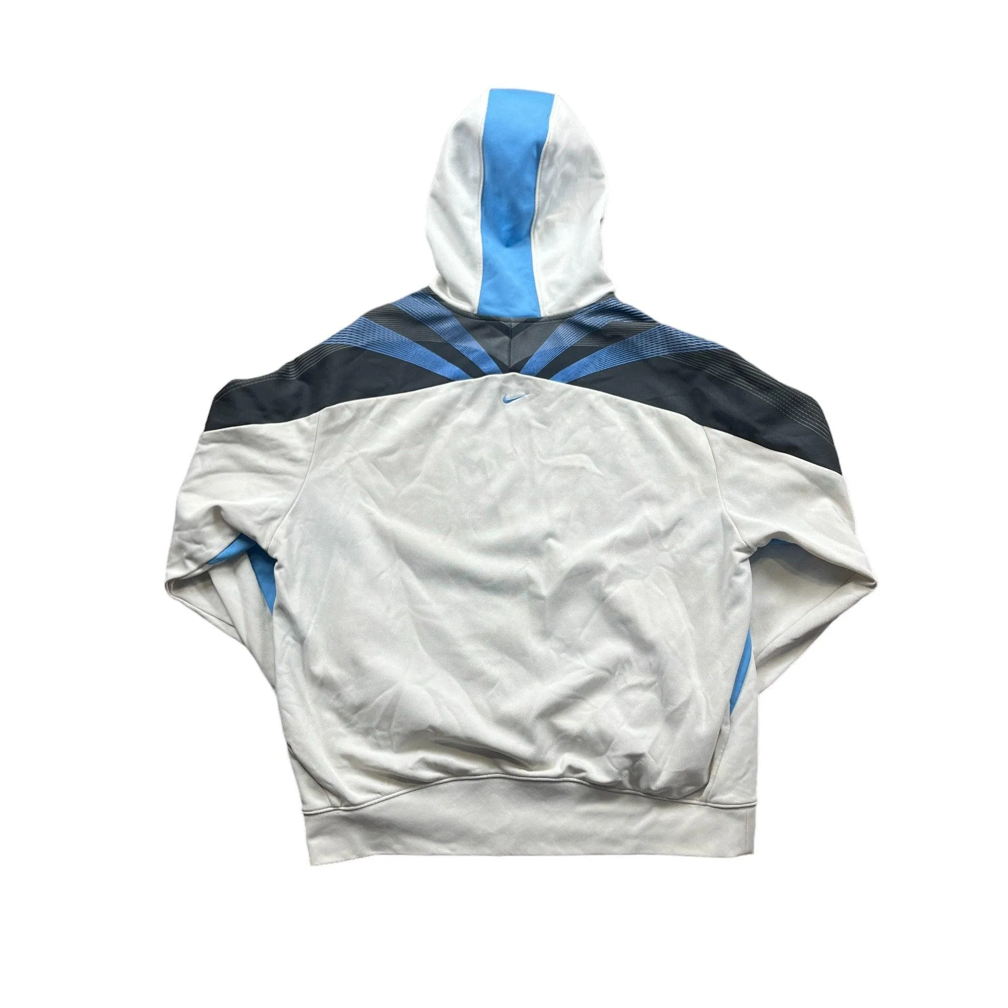 Vintage White + Blue Nike TN Hoodie - Extra Large