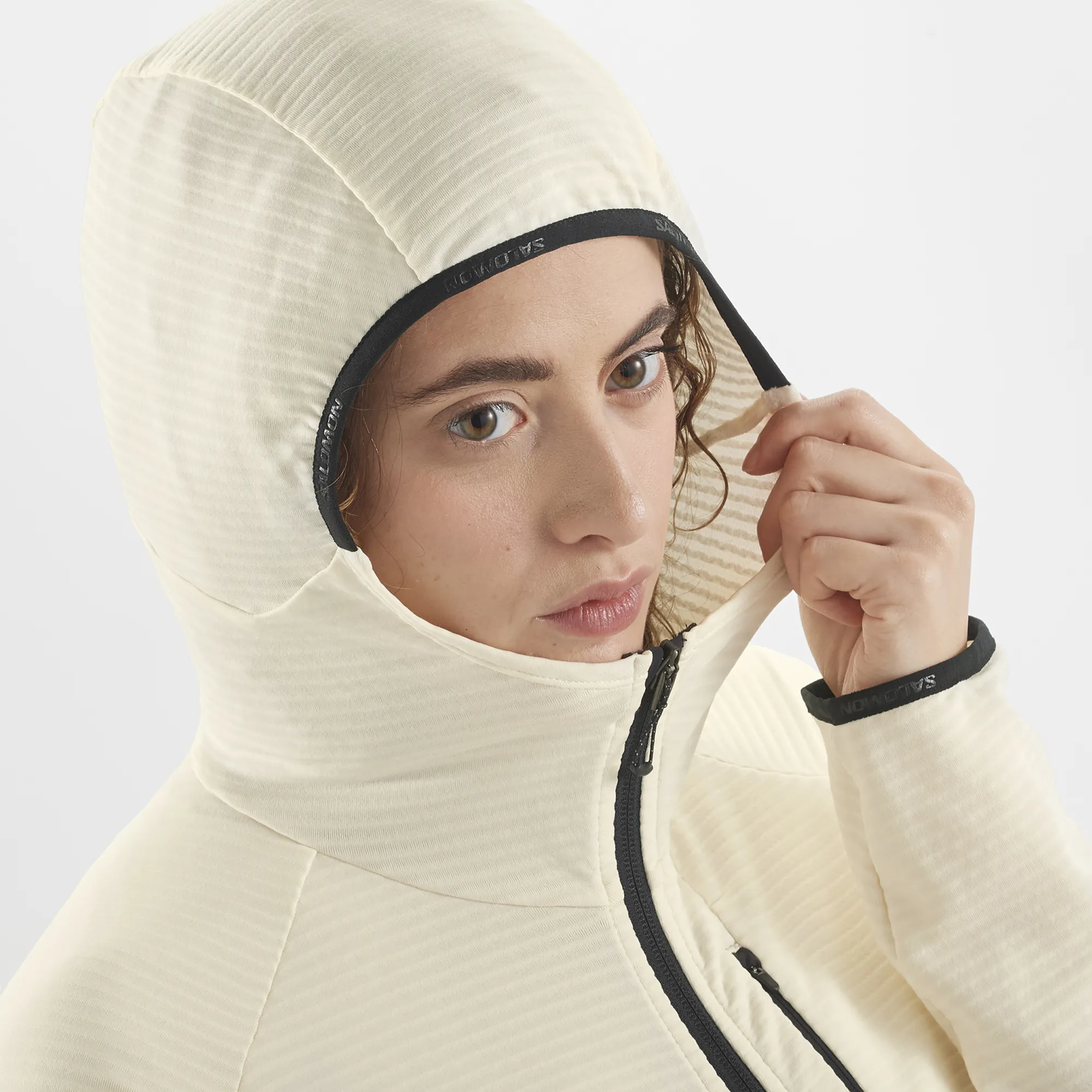 Women’s Essential Lightwarm Full-Zip Hoodie (Vanilla Ice)