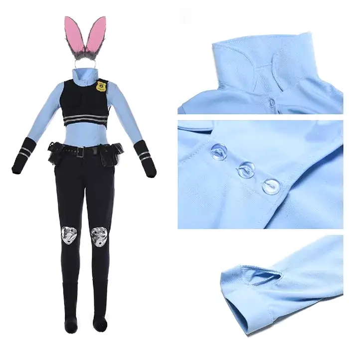 Zootopia Judy Hopps Rabbit costume cosplay outfit